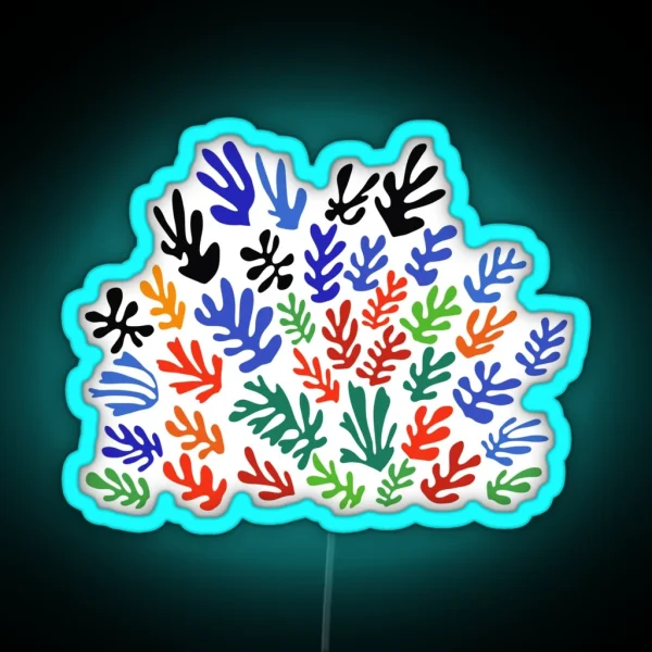Matisse Floral Pattern 1 RGB Neon Sign
