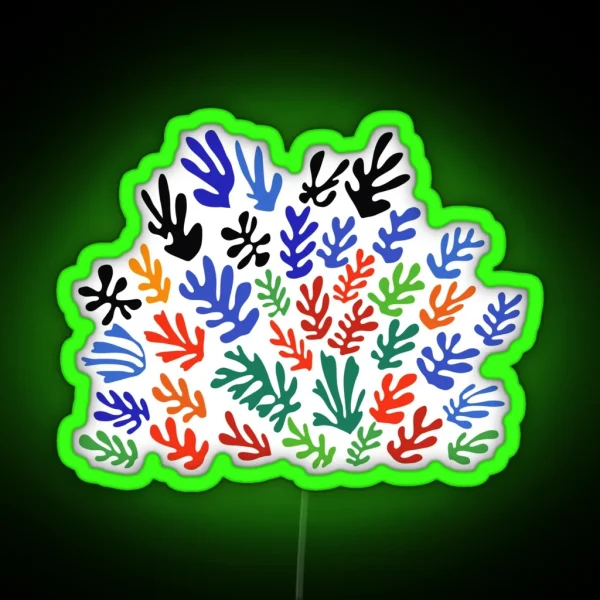 Matisse Floral Pattern 1 RGB Neon Sign