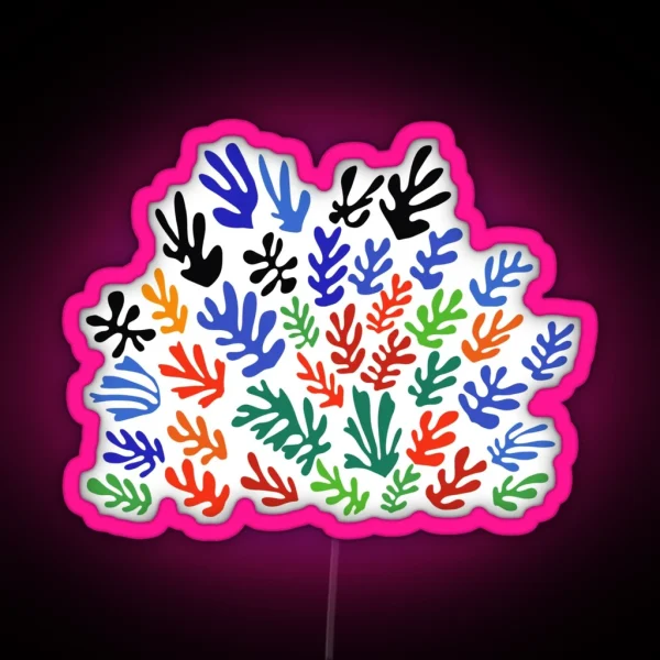 Matisse Floral Pattern 1 RGB Neon Sign