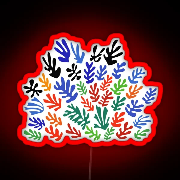 Matisse Floral Pattern 1 RGB Neon Sign