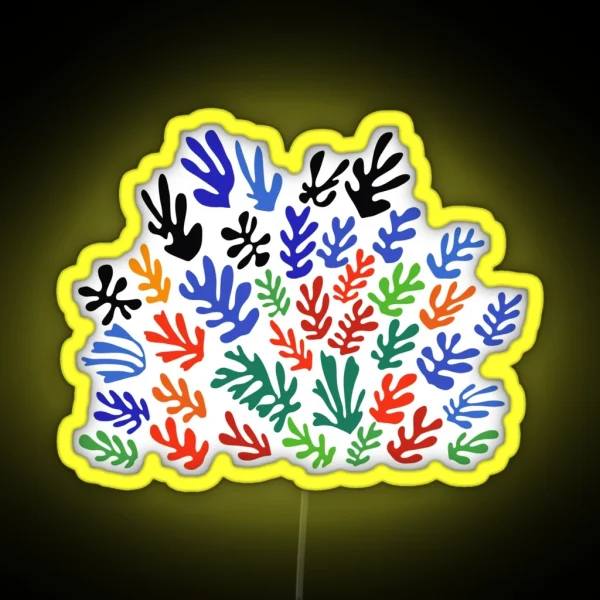 Matisse Floral Pattern 1 RGB Neon Sign