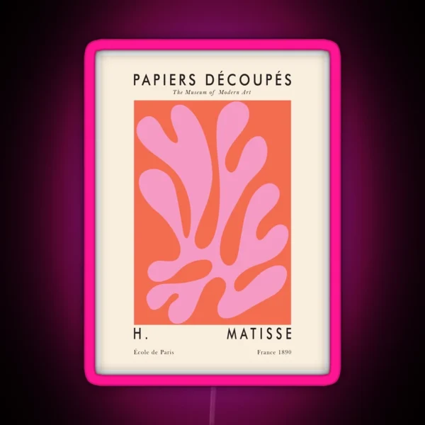 Matisse Wall Print RGB Neon Sign