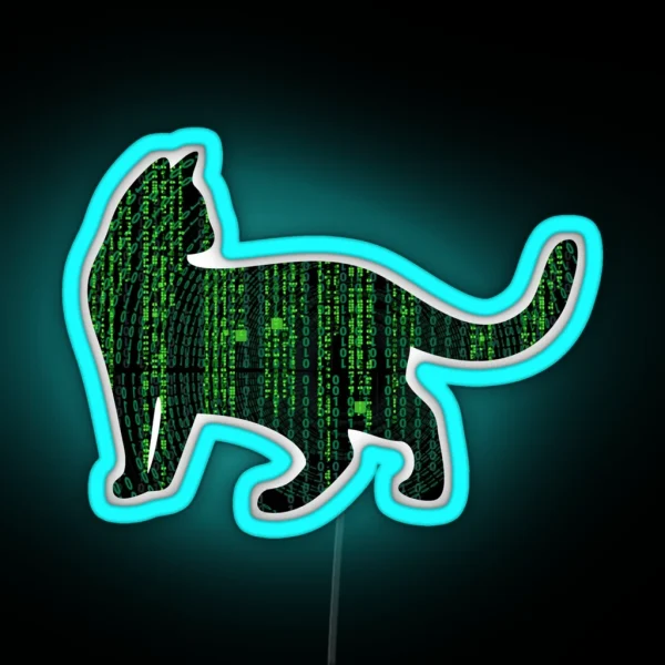 Matrix Cat Qvkex RGB Neon Sign