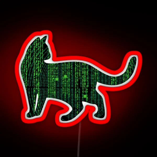 Matrix Cat Qvkex RGB Neon Sign