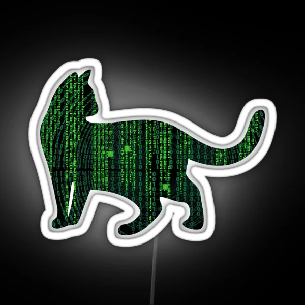 Matrix Cat Qvkex RGB Neon Sign
