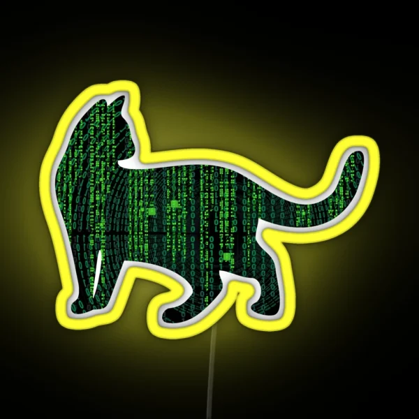 Matrix Cat Qvkex RGB Neon Sign