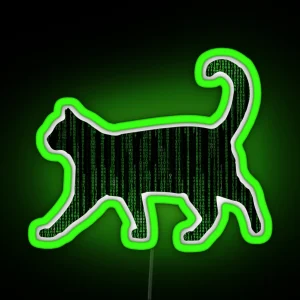 Matrix Cat RGB Neon Sign