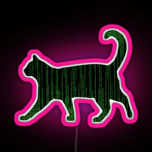 Matrix Cat RGB Neon Sign