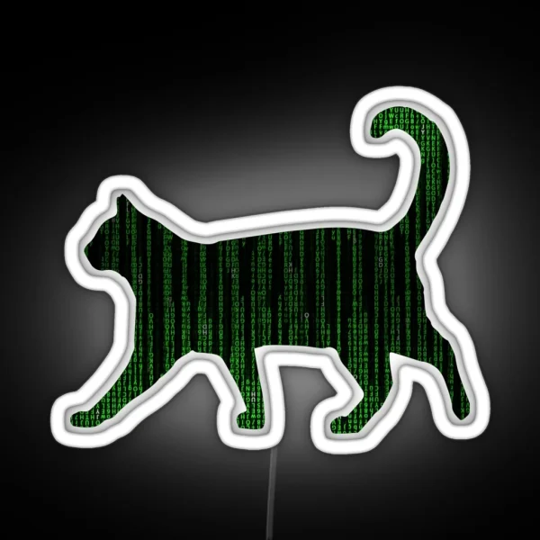 Matrix Cat RGB Neon Sign