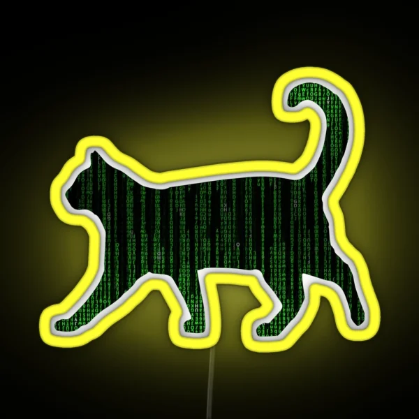 Matrix Cat RGB Neon Sign