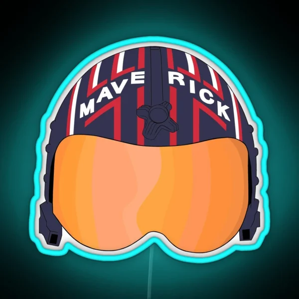 Maverick Helmet Stylized RGB Neon Sign