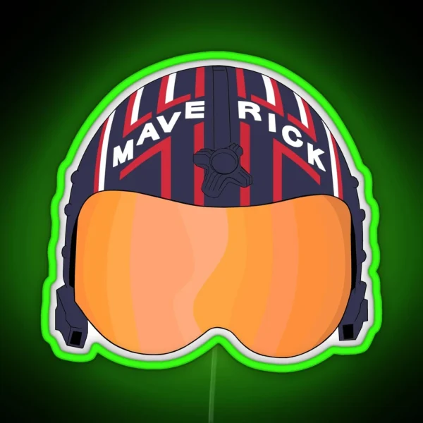 Maverick Helmet Stylized RGB Neon Sign
