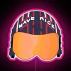 Rebel's Ride: Maverick Helmet Illuminated by Vibrant Colorful Neon Lights