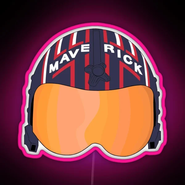 Maverick Helmet Stylized RGB Neon Sign
