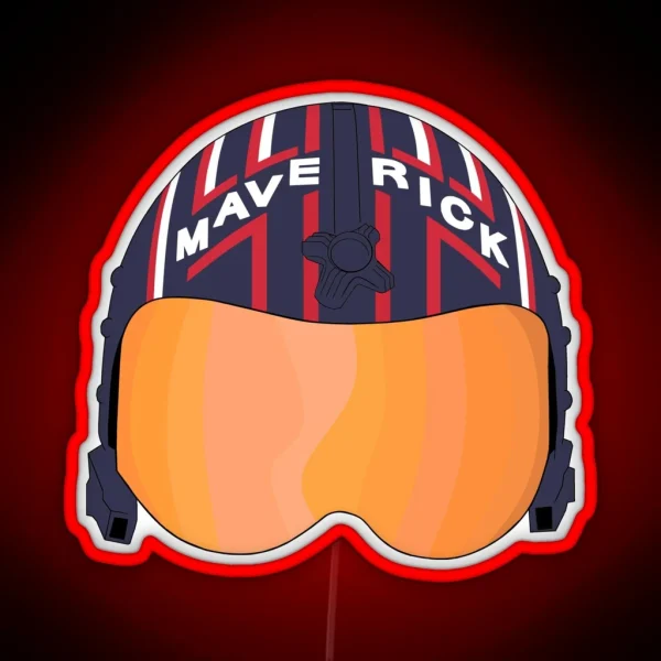 Maverick Helmet Stylized RGB Neon Sign
