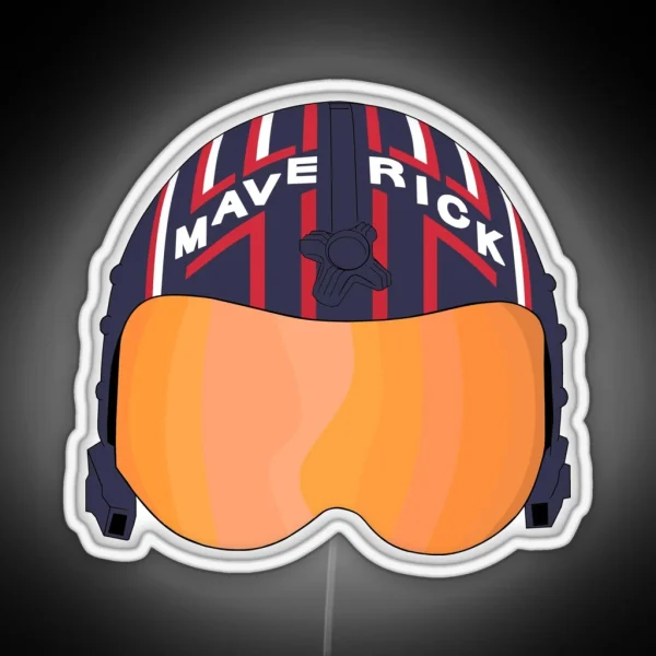 Maverick Helmet Stylized RGB Neon Sign