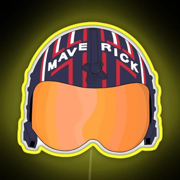 Maverick Helmet Stylized RGB Neon Sign