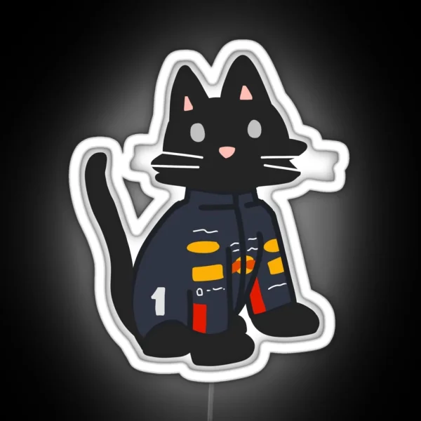 Max Verstappen As A Cat RGB Neon Sign
