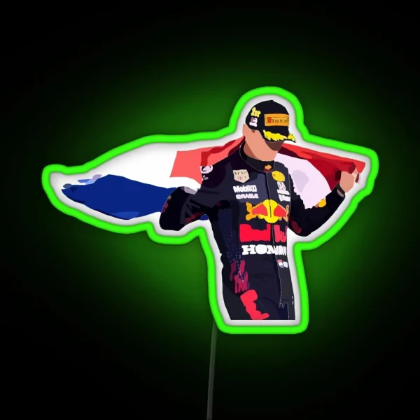 Max Verstappen Dutch Flag RGB Neon Sign