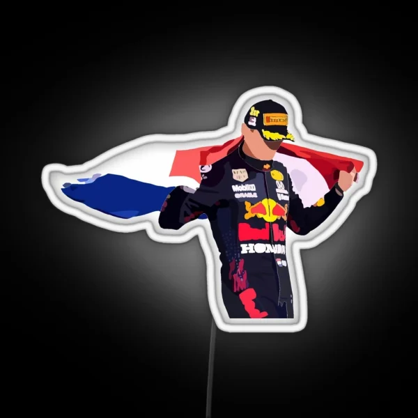 Max Verstappen Dutch Flag RGB Neon Sign