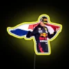 Dutch Formula One Fan Decor with RGB Neon Sign Lighting