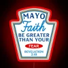 Faith over fear in this humorous Christian decor neon sign.