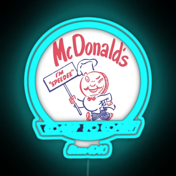Mcdonald Vintage Speedee Coast To Coast RGB Neon Sign