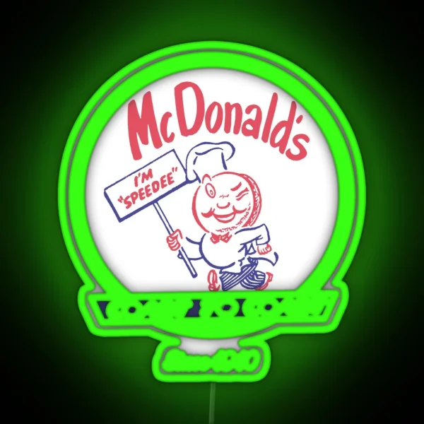 Mcdonald Vintage Speedee Coast To Coast RGB Neon Sign