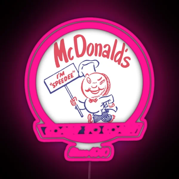 Mcdonald Vintage Speedee Coast To Coast RGB Neon Sign