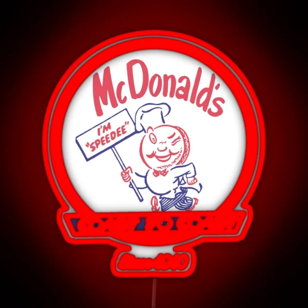 Mcdonald Vintage Speedee Coast To Coast RGB Neon Sign
