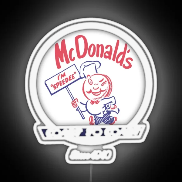 Mcdonald Vintage Speedee Coast To Coast RGB Neon Sign
