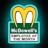 RGB Neon Employee of the Month Desk Sign Recognition Award