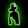 McGonagall-inspired glowing neon sign with red, green and blue colors