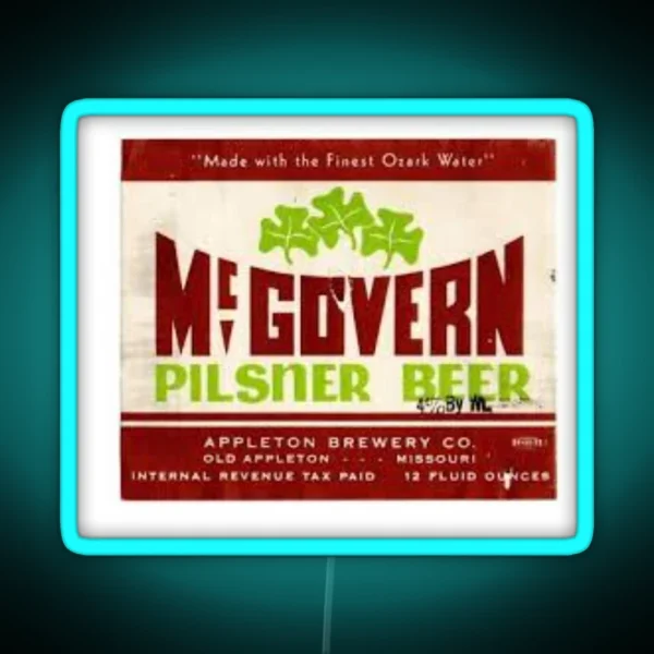 Mcgovern Pilsner Beer Distresssed RGB Neon Sign