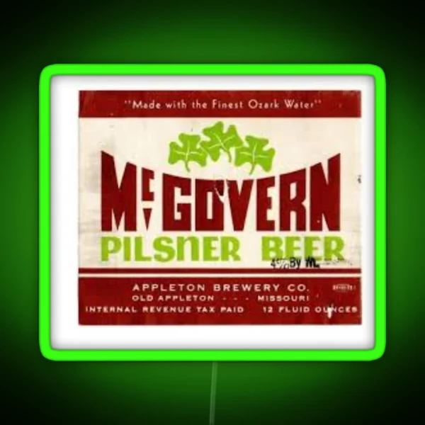 Mcgovern Pilsner Beer Distresssed RGB Neon Sign
