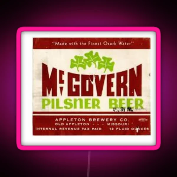 Mcgovern Pilsner Beer Distresssed RGB Neon Sign