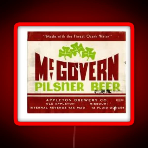 Mcgovern Pilsner Beer Distresssed RGB Neon Sign