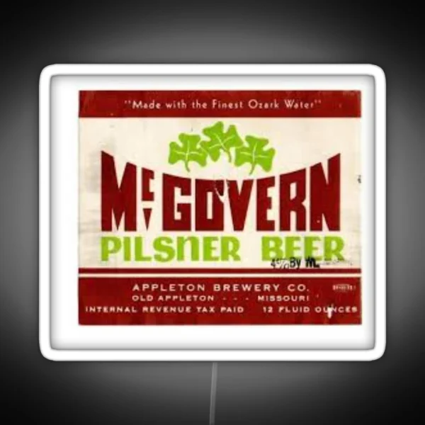 Mcgovern Pilsner Beer Distresssed RGB Neon Sign