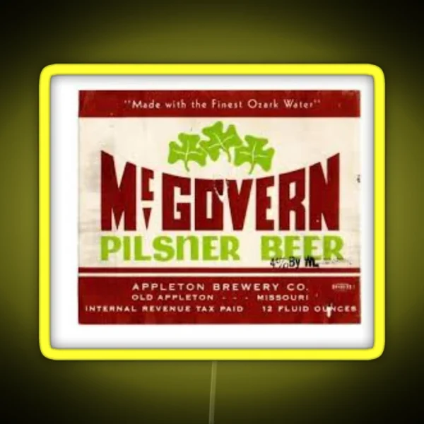 Mcgovern Pilsner Beer Distresssed RGB Neon Sign