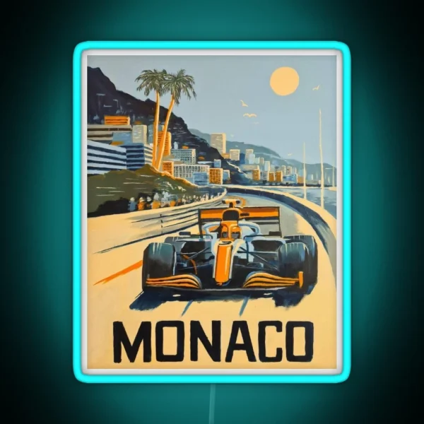 Mclaren F1 Car Monaco RGB Neon Sign