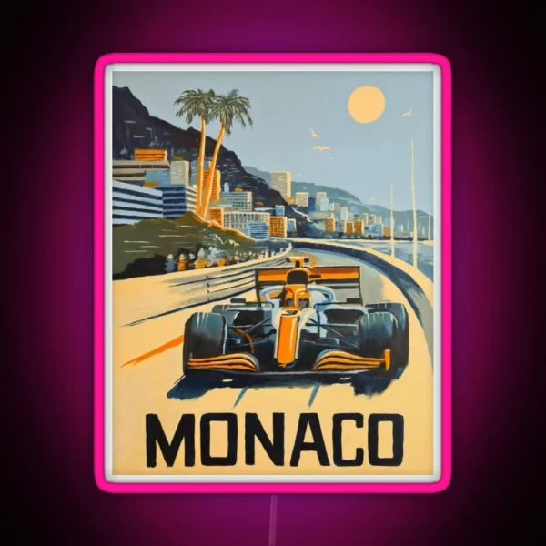Mclaren F1 Car Monaco RGB Neon Sign