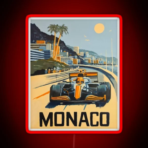 Mclaren F1 Car Monaco RGB Neon Sign