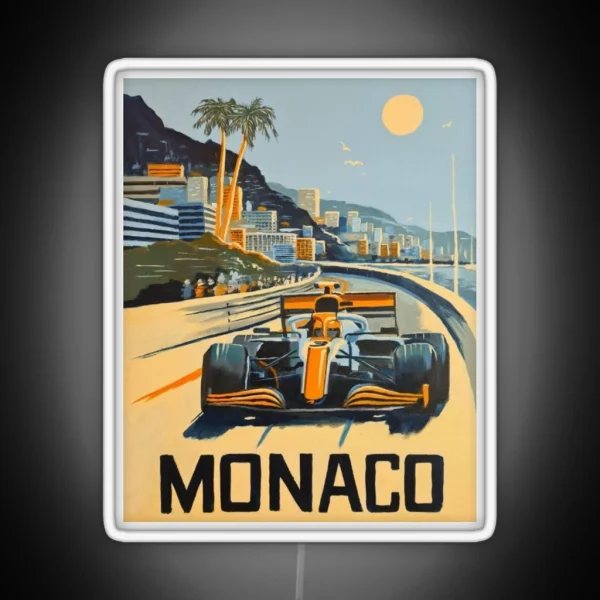 Mclaren F1 Car Monaco RGB Neon Sign