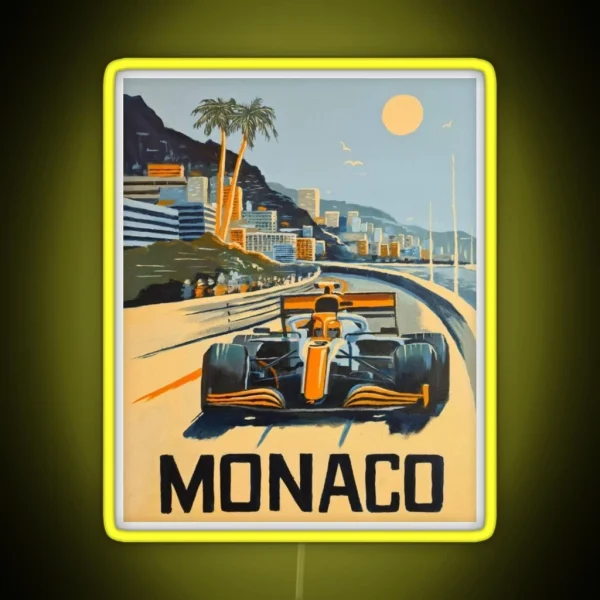 Mclaren F1 Car Monaco RGB Neon Sign
