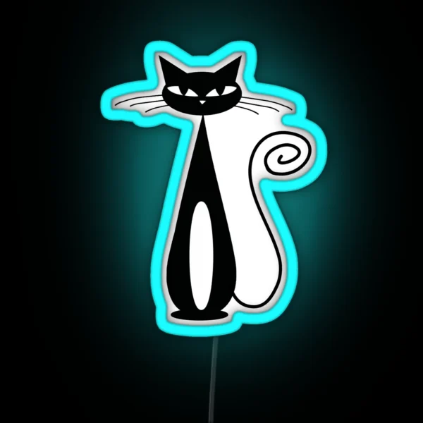 Mcm Atomic Cat RGB Neon Sign