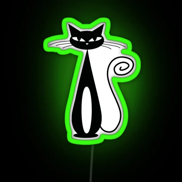 Mcm Atomic Cat RGB Neon Sign
