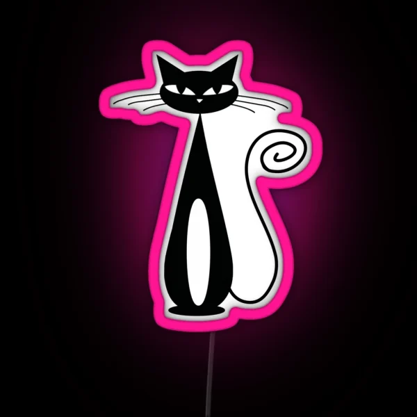Mcm Atomic Cat RGB Neon Sign