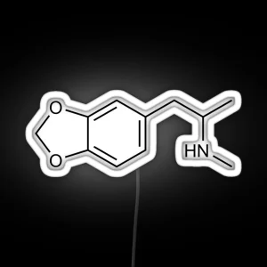 MDMA Structural Formula RGB Neon Sign