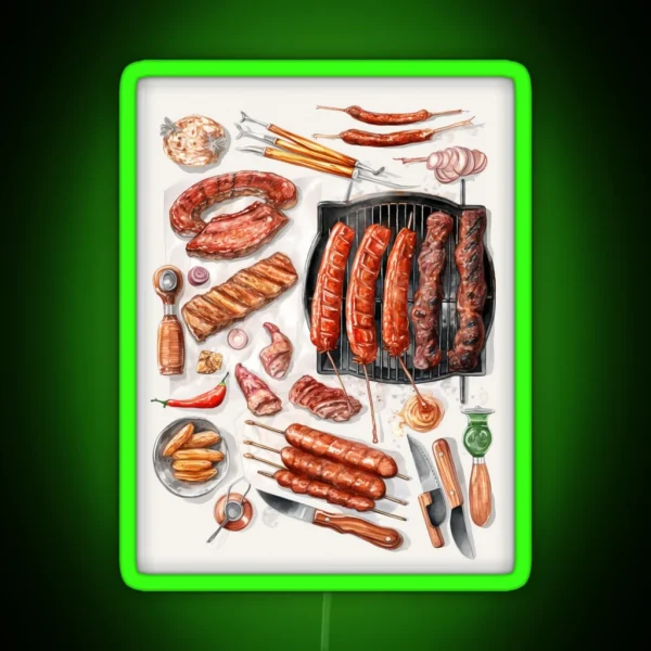 Meat And Wine Lover 15 RGB Neon Sign