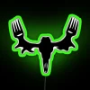 Unique RGB LED Neon Sign with a Meat Lover's Skull Design